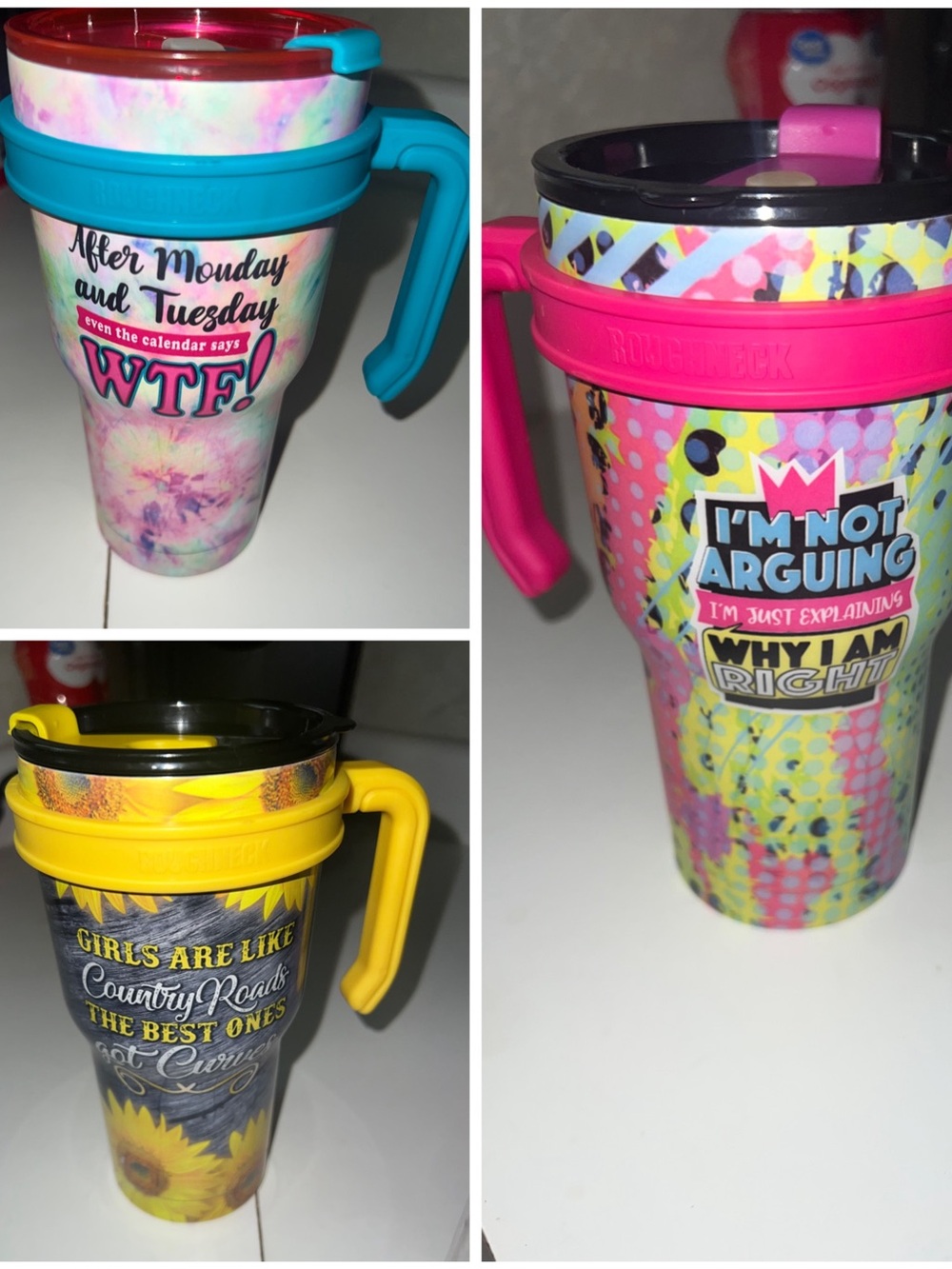 3 Tumbler Cups